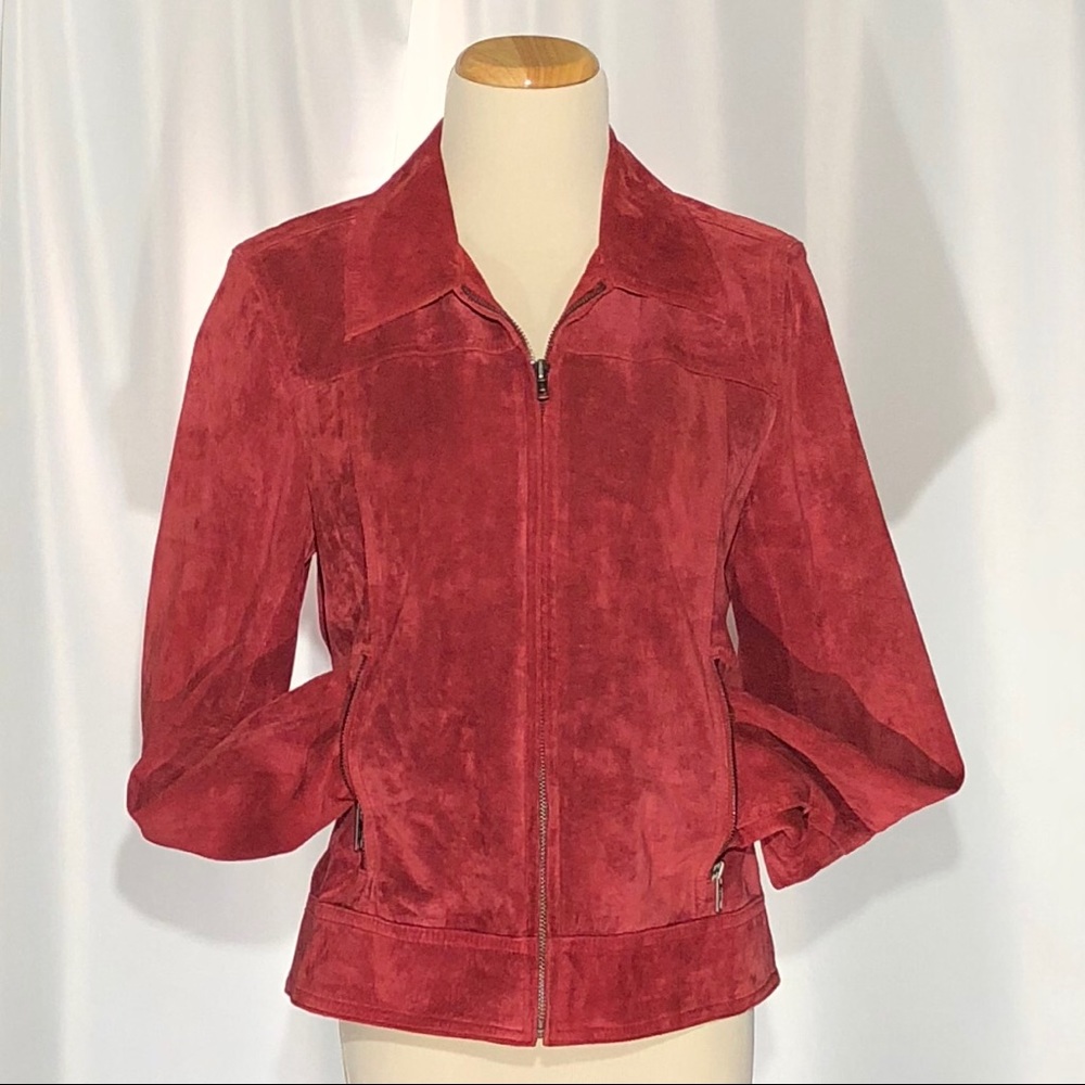 💲🔟SALE Style & Co Red Suede Leather Jacket